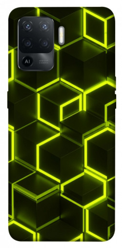 Чехол itsPrint Neon hexagon для Oppo Reno 5 Lite