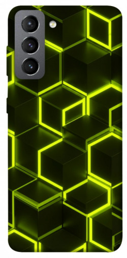 Чехол itsPrint Neon hexagon для Samsung Galaxy S21 FE