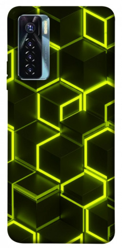 Чехол itsPrint Neon hexagon для TECNO Camon 17 Pro