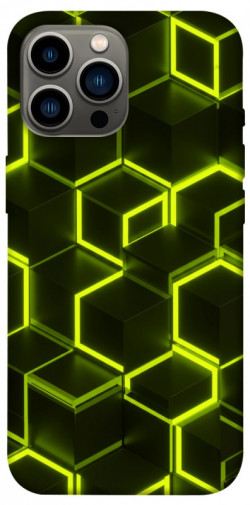 Чехол itsPrint Neon hexagon для Apple iPhone 13 Pro Max (6.7")