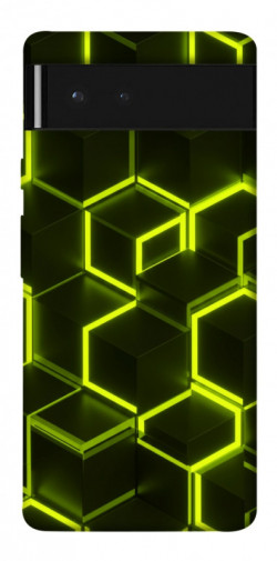 Чехол itsPrint Neon hexagon для Google Pixel 6