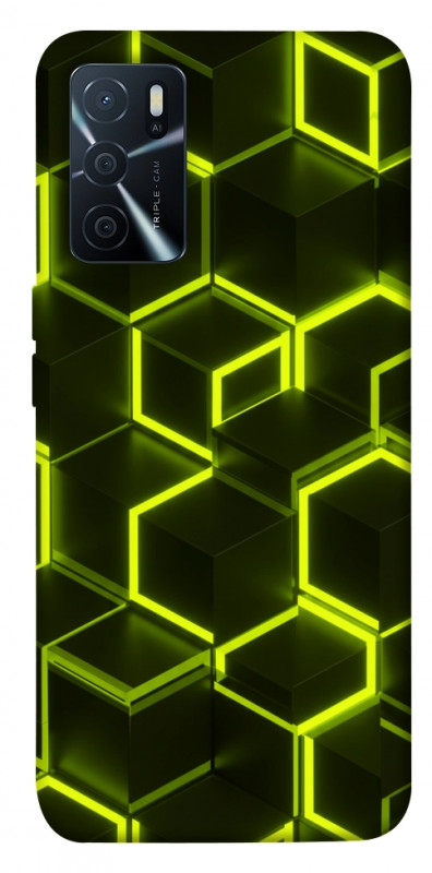 Чохол itsPrint Neon hexagon для Oppo A16s / A16, паттерн, купити оптом з доставкою