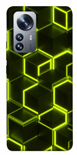 Чехол itsPrint Neon hexagon для Xiaomi 12 / 12X