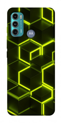 Чехол itsPrint Neon hexagon для Motorola Moto G60