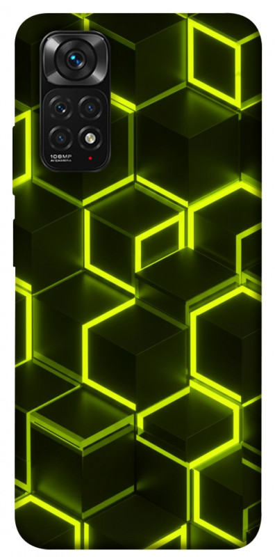 Чехол itsPrint Neon hexagon для Xiaomi Redmi Note 11 (Global) / Note 11S, паттерн, купить оптом с доставкой