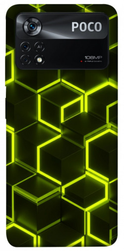 Чехол itsPrint Neon hexagon для Xiaomi Poco X4 Pro 5G