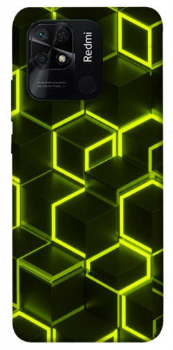 Чехол itsPrint Neon hexagon для Xiaomi Redmi 10C