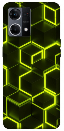 Чехол itsPrint Neon hexagon для Oppo Reno 7 4G
