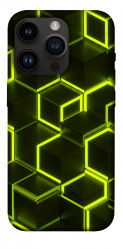 Чехол itsPrint Neon hexagon для Apple iPhone 14 Pro (6.1")