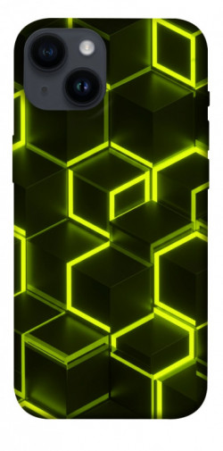 Чехол itsPrint Neon hexagon для Apple iPhone 14 (6.1")