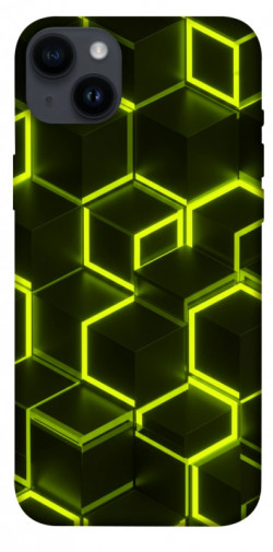 Чехол itsPrint Neon hexagon для Apple iPhone 14 Plus (6.7")