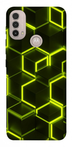 Чехол itsPrint Neon hexagon для Motorola Moto E40