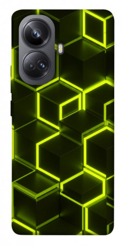 Чехол itsPrint Neon hexagon для Realme 10 Pro+