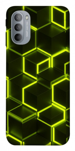 Чехол itsPrint Neon hexagon для Motorola Moto G31