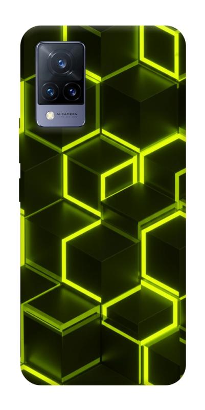 Чохол itsPrint Neon hexagon для Vivo V21, паттерн, купити оптом з доставкою