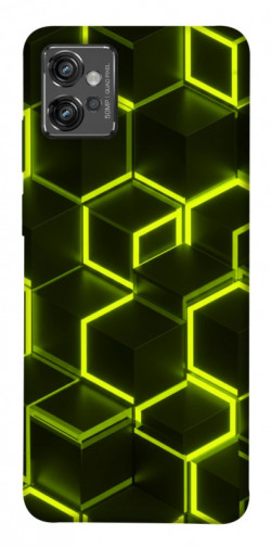 Чехол itsPrint Neon hexagon для Motorola Moto G32