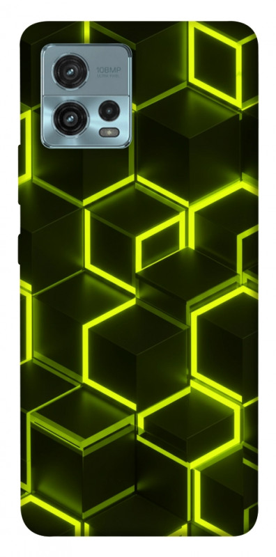 Чехол itsPrint Neon hexagon для Motorola Moto G72, паттерн, купить оптом с доставкой