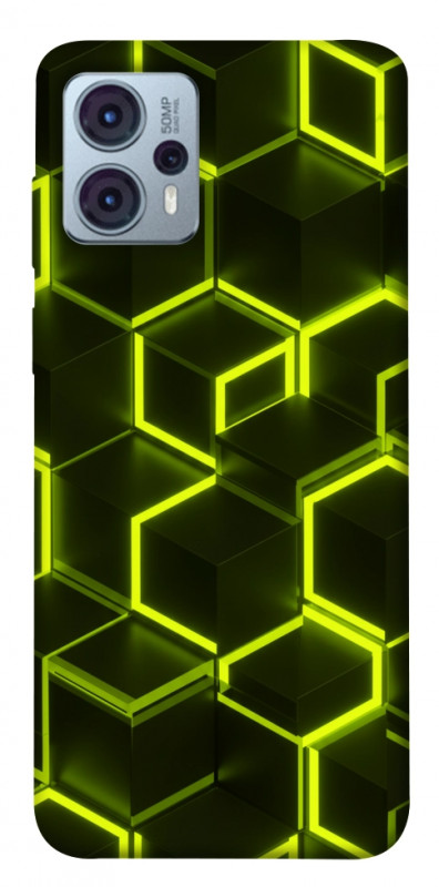 Чехол itsPrint Neon hexagon для Motorola Moto G23, паттерн, купить оптом с доставкой