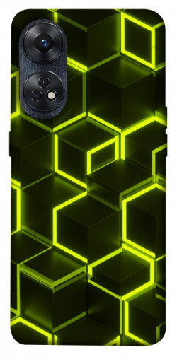 Чехол itsPrint Neon hexagon для Oppo Reno 8 T 4G
