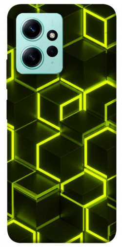 Чехол itsPrint Neon hexagon для Xiaomi Redmi Note 12 4G