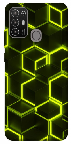 Чехол itsPrint Neon hexagon для ZTE Blade A52