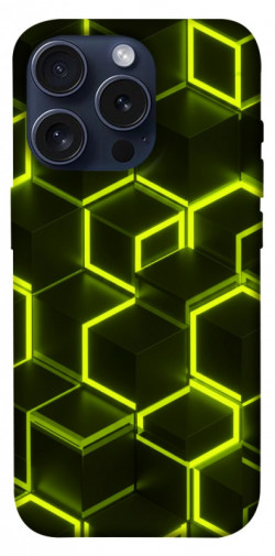 Чехол itsPrint Neon hexagon для Apple iPhone 15 Pro (6.1")