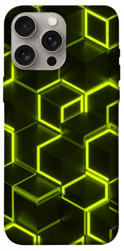 Чехол itsPrint Neon hexagon для Apple iPhone 15 Pro Max (6.7")