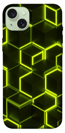 Чехол itsPrint Neon hexagon для Apple iPhone 15 Plus (6.7")