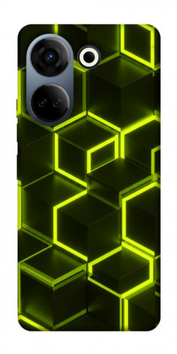 Чехол itsPrint Neon hexagon для TECNO Camon 20 Pro (CK7n)