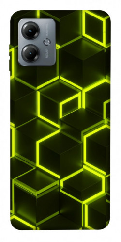 Чехол itsPrint Neon hexagon для Motorola Moto G14