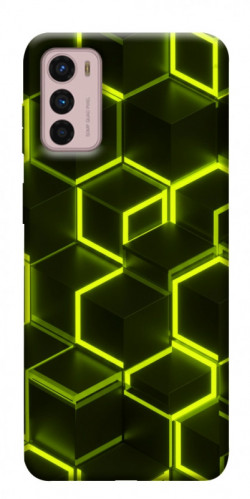 Чехол itsPrint Neon hexagon для Motorola Moto G42