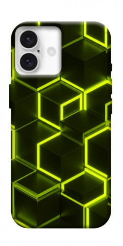Чехол itsPrint Neon hexagon для Apple iPhone 16 Plus (6.7")