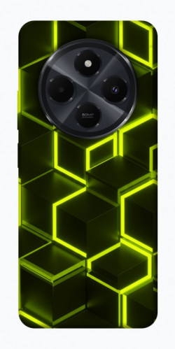 Чехол itsPrint Neon hexagon для Xiaomi Redmi 14C / Poco C75