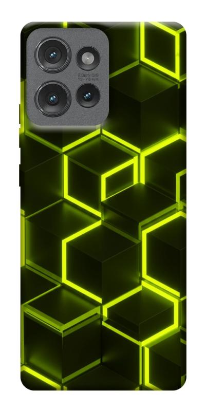 Чехол itsPrint Neon hexagon для Motorola Edge 50, паттерн, купить оптом с доставкой