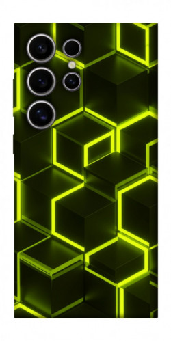 Чехол itsPrint Neon hexagon для Samsung Galaxy S25 Ultra