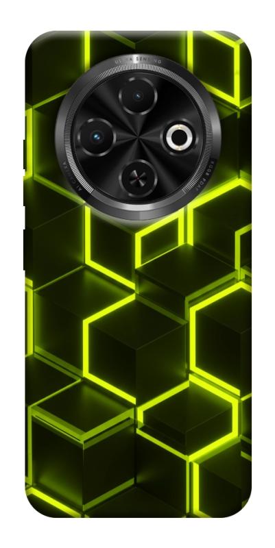 Чохол itsPrint Neon hexagon для TECNO Spark 30C, паттерн, купити оптом з доставкою