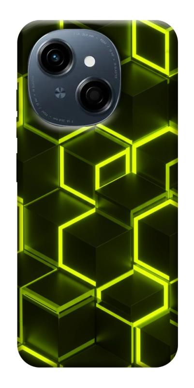 Чехол itsPrint Neon hexagon для TECNO Spark Go 1, паттерн, купить оптом с доставкой