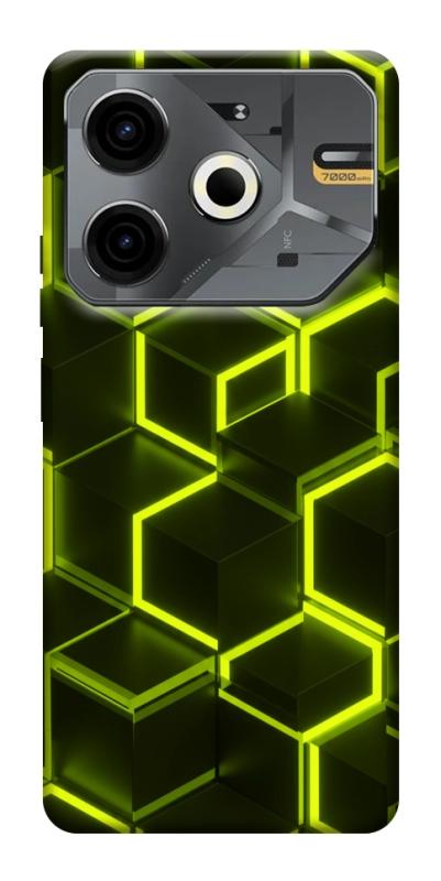 Чехол itsPrint Neon hexagon для TECNO Pova 6 Neo (LI6), паттерн, купить оптом с доставкой