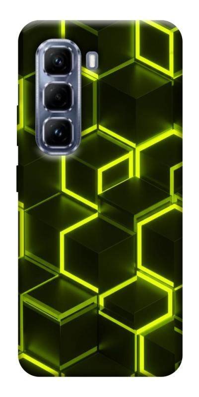 Чехол itsPrint Neon hexagon для Infinix Hot 50 Pro, паттерн, купить оптом с доставкой