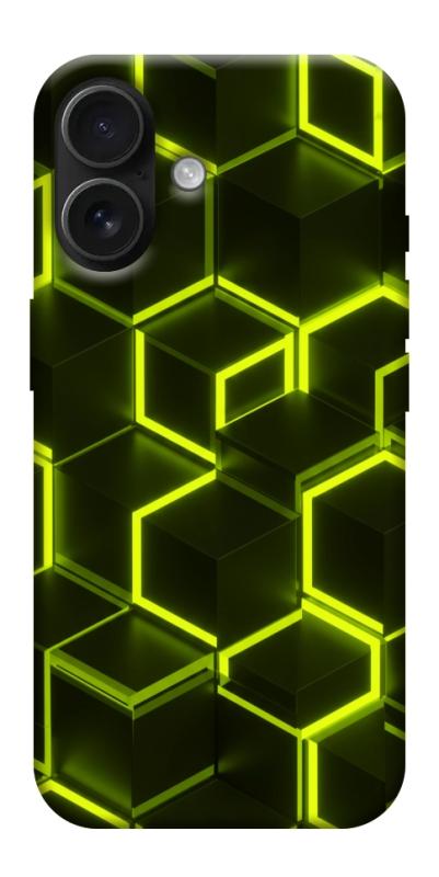 Чехол itsPrint Neon hexagon для Apple iPhone 17 (6.3"), паттерн, купить оптом с доставкой