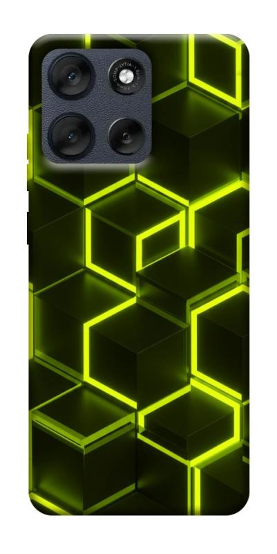Чехол itsPrint Neon hexagon для Motorola Moto G56 5G, паттерн, купить оптом с доставкой