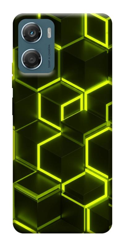 Чехол itsPrint Neon hexagon для Motorola Moto G06, паттерн, купить оптом с доставкой