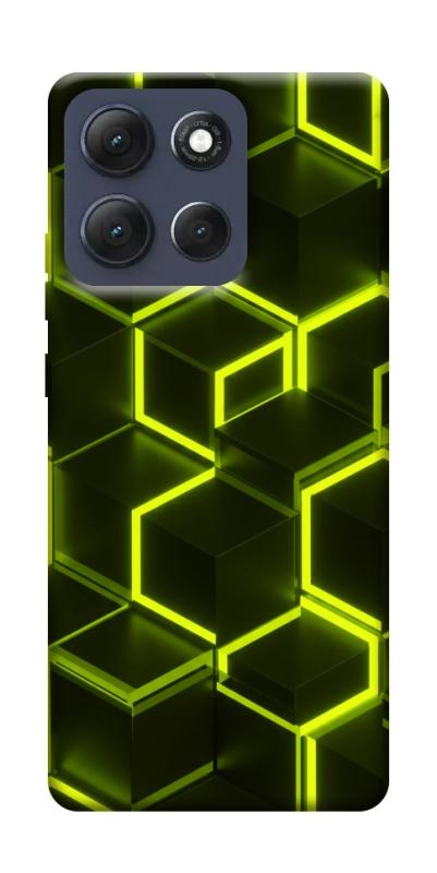 Чехол itsPrint Neon hexagon для Motorola Moto G86 Power, паттерн, купить оптом с доставкой