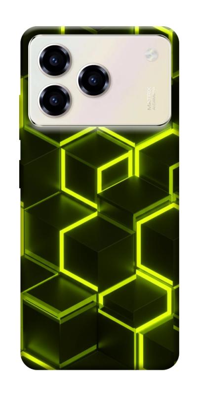 Чехол itsPrint Neon hexagon для ZTE Blade A76, паттерн, купить оптом с доставкой