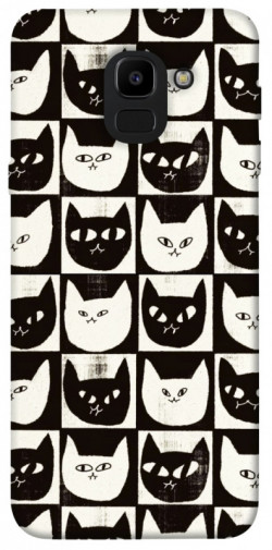Чехол itsPrint Кошачьи шахматы для Samsung J600F Galaxy J6 (2018)