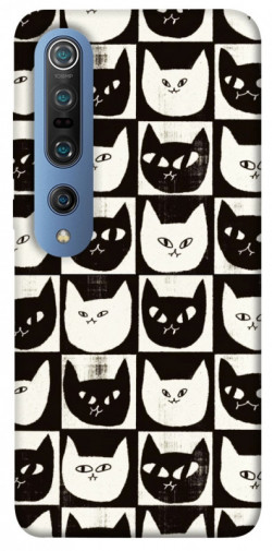 Чехол itsPrint Кошачьи шахматы для Xiaomi Mi 10 / Mi 10 Pro