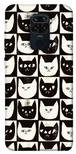 Чехол itsPrint Кошачьи шахматы для Xiaomi Redmi Note 9 / Redmi 10X