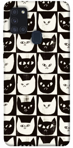 Чехол itsPrint Кошачьи шахматы для Samsung Galaxy A21s