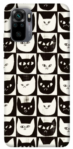 Чехол itsPrint Кошачьи шахматы для Xiaomi Redmi Note 10 / Note 10s