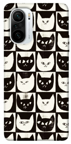 Чехол itsPrint Кошачьи шахматы для Xiaomi Redmi K40 / K40 Pro / K40 Pro+ / Poco F3